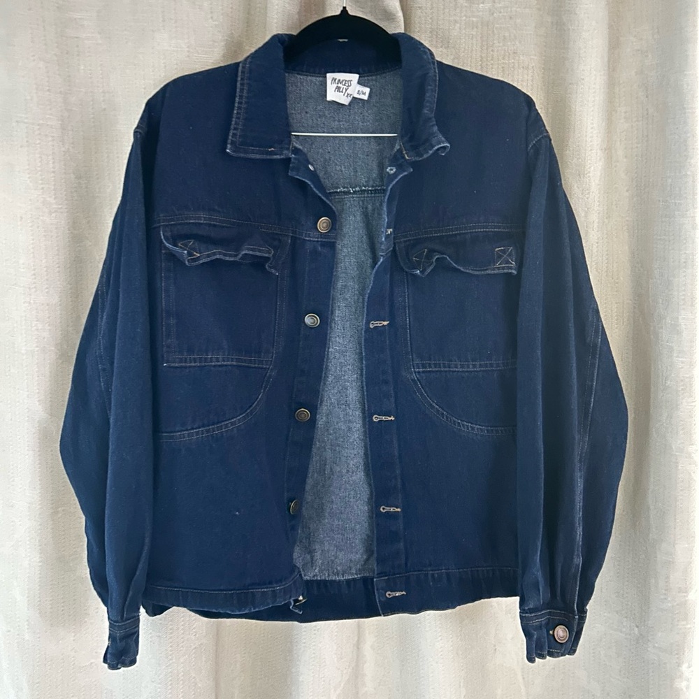 Princess Polly dark blue denim jacket